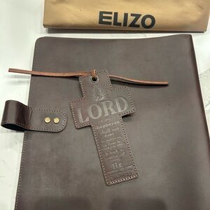 Brown Leather Men's Bible or laptop Bag